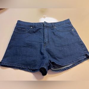 High Waist Skinny Denim Short